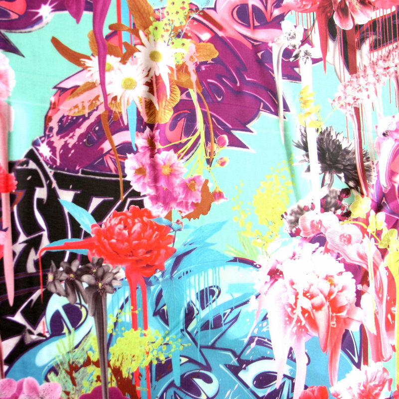 Swim Knit Nylon Lycra Metro Print By The Yard