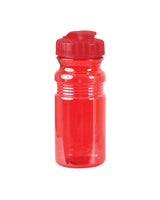 USA Made 20oz Translucent Sport Water Bottle With Snap Cap