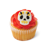 Wilton Day of the Dead Gummy Sugar Skull Icing Decorations, 10-Count
