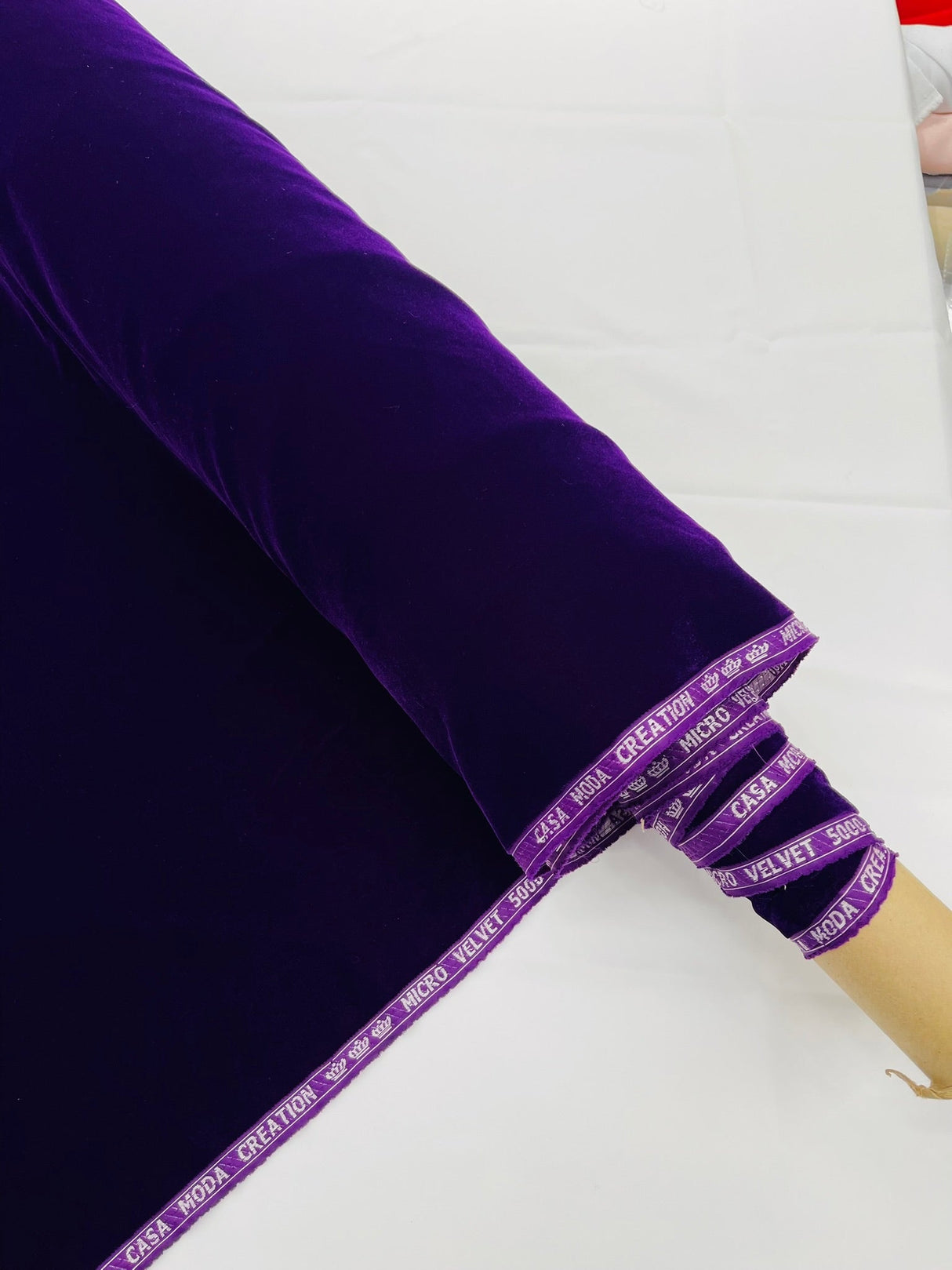 Micro Velvet Polyester Fabric - Solid, 45" Width (1 Yard)