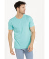 Lucky Blessed Life 3142P Poly Cotton T-Shirt - Heather Turquoise, Lightweight, Ribbed Neck (1 Piece)