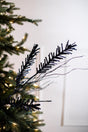 30” Midnight Blue Glitter Pine Spray