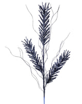 30” Midnight Blue Glitter Pine Spray