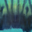 Midnight Blue Tie Dyed Foiled Nylon Spandex Fabric - Tie Dyed Foil, 58" Width, 2-Way Stretch (1 Yard)