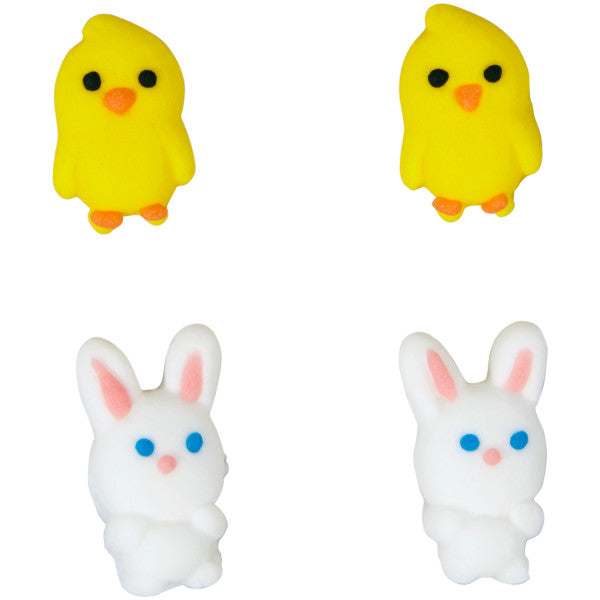 Wilton Easter Chicks and Bunnies Icing Decorations – 24 Count