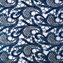 Milania Foiled Lace Polyester Fabric - Paisley Design, 45" Width (1 Yard)