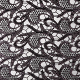 Milania Foiled Lace Polyester Fabric - Paisley Design, 45" Width (1 Yard)