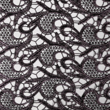Foiled Lace Paisley in Fuchsia, Royal, Silver