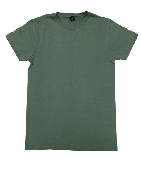 Lucky Friends 1001 100% Cotton Fabric - Military Green, Round Neck T-Shirt, 4.2 Oz, Tubular, 30 Single (1 Piece)