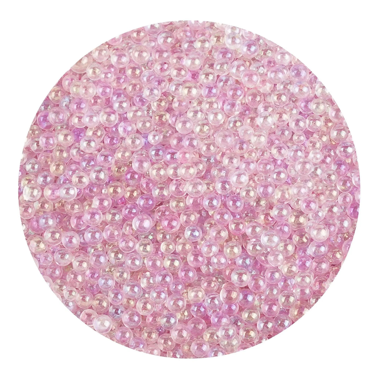 Mini Bubble Beads Glass - Light Pink (3.5 oz Bag)