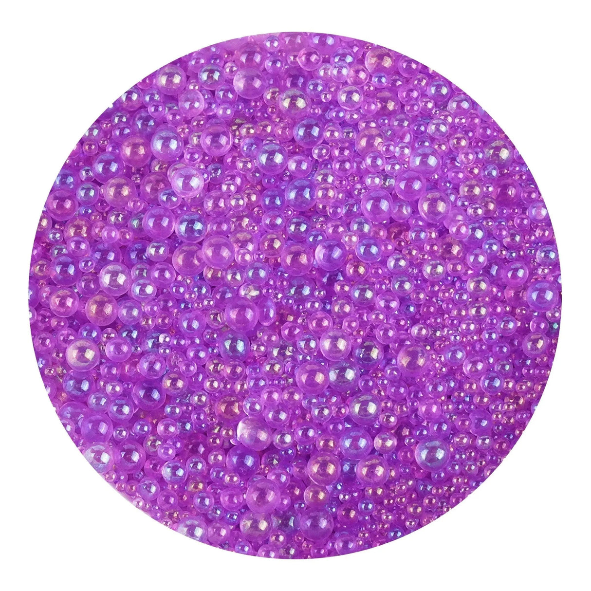 Mini Bubble Beads Glass - Purple (3.5 oz Bag)