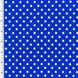 Printed Spandex Mini Poco Dot Tricot White Royal Blue