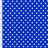 Printed Spandex Mini Poco Dot Tricot White Royal Blue