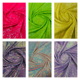 Mini Sequin Polyester Fabric - Iridescent Sequin Mesh, 52" Width (1 Yard)