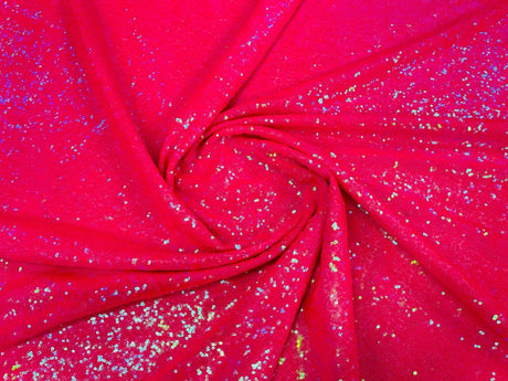 Mini Sequin Polyester Fabric - Iridescent Sequin Mesh, 52" Width (1 Yard)