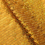 All-Over Mini Sequins Polyester Spandex Fabric - Gold, Red, Black, Round Sequins, 58/60" Width (1 Yard)