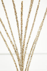 32" Glitter Mini Berry Grass Spray - Champagne/Gold