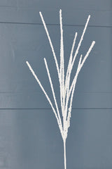 32 Inch Glitter Mini Berry Grass Spray – Iridescent White Decorative Christmas Floral Pick