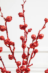 30” Glitter Mini Pomegranate Spray - Red