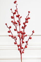 30” Glitter Mini Pomegranate Spray - Red