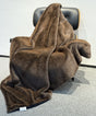 Minko 10 Faux Mink Fabric - Brown, 50" X 60" Throw (1 Piece)