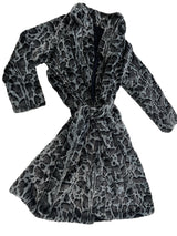 Minko 12 Faux Mink Fabric - Black Leopard, S/M, L/XL (1 Unit)