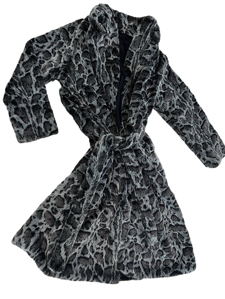 Minko 12 Faux Mink Fabric - Black Leopard, S/M, L/XL (1 Unit)