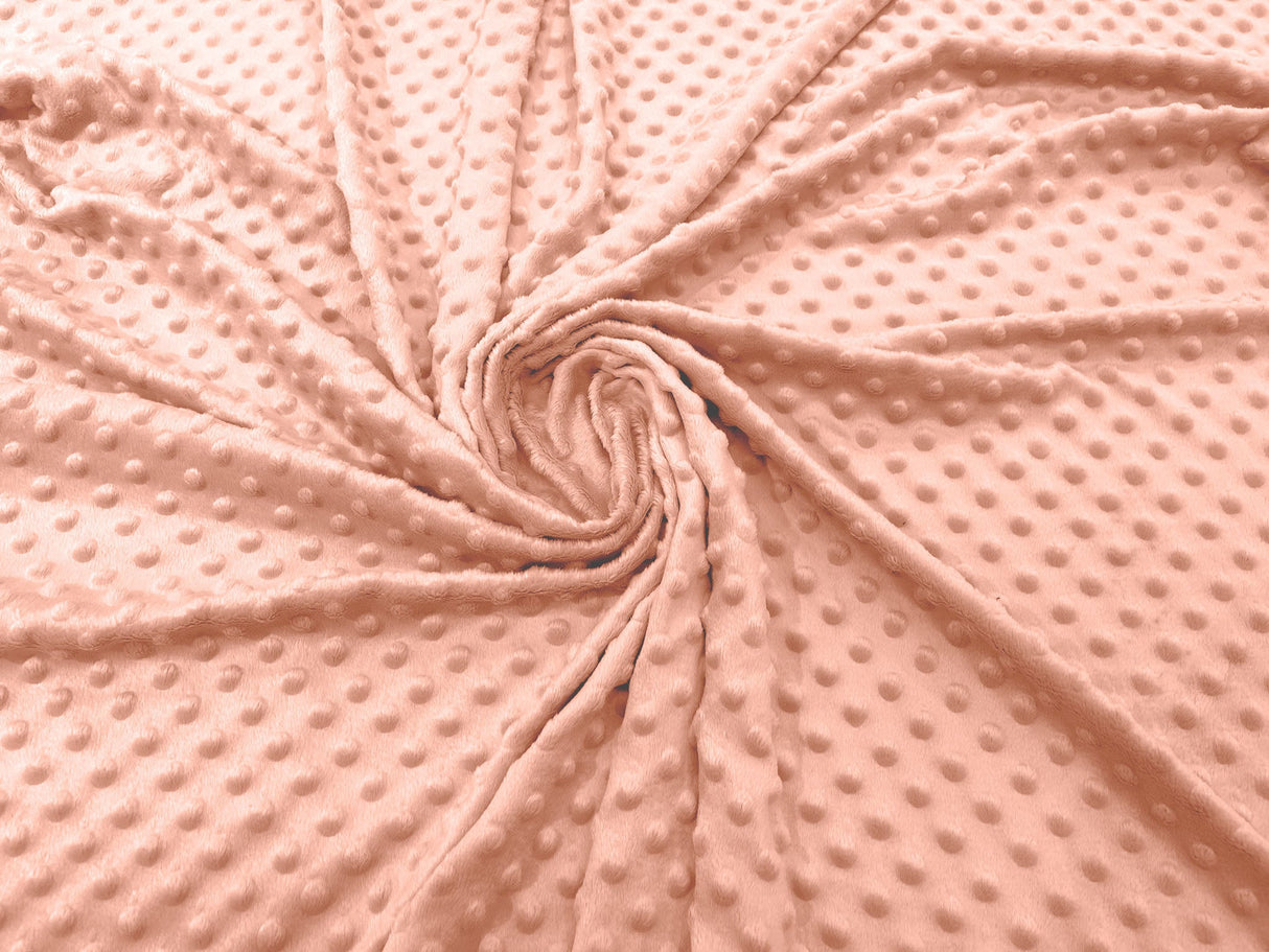Minky Dot Polyester Fabric - Dimple Dot, 58" Width (1 Yard)