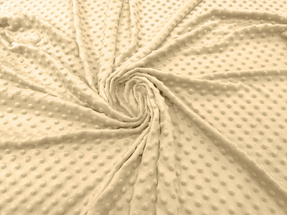 Minky Dot Polyester Fabric - Dimple Dot, 58" Width (1 Yard)