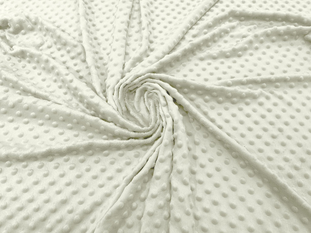 Minky Dot Polyester Fabric - Dimple Dot, 58" Width (1 Yard)