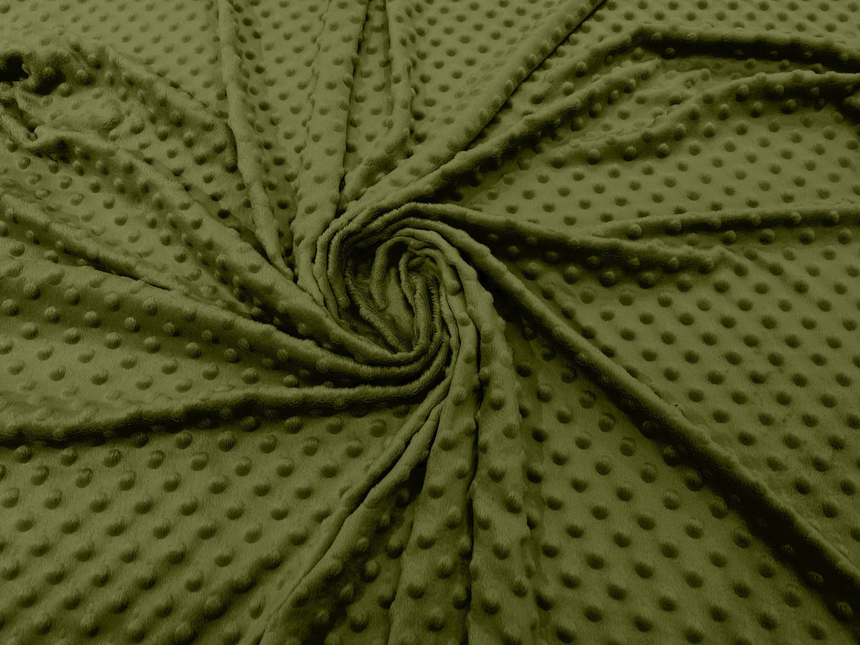 Minky Dot Polyester Fabric - Dimple Dot, 58" Width (1 Yard)