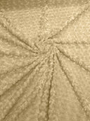 Minky Rosebud Minky Fabric - Raised Rosebud Texture, 58" Width (1 Yard)