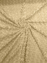 Minky Rosebud Minky Fabric - Raised Rosebud Texture, 58" Width (1 Yard)