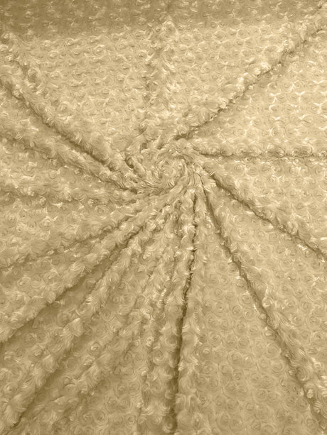 Minky Rosebud Minky Fabric - Raised Rosebud Texture, 58" Width (1 Yard)