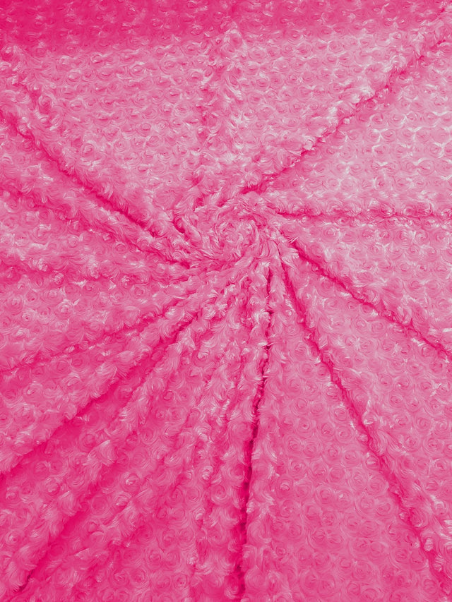 Minky Rosebud Minky Fabric - Raised Rosebud Texture, 58" Width (1 Yard)