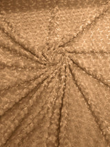 Minky Rosebud Minky Fabric - Raised Rosebud Texture, 58" Width (1 Yard)