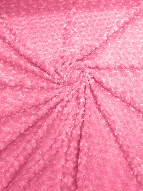 Minky Rosebud Minky Fabric - Raised Rosebud Texture, 58" Width (1 Yard)