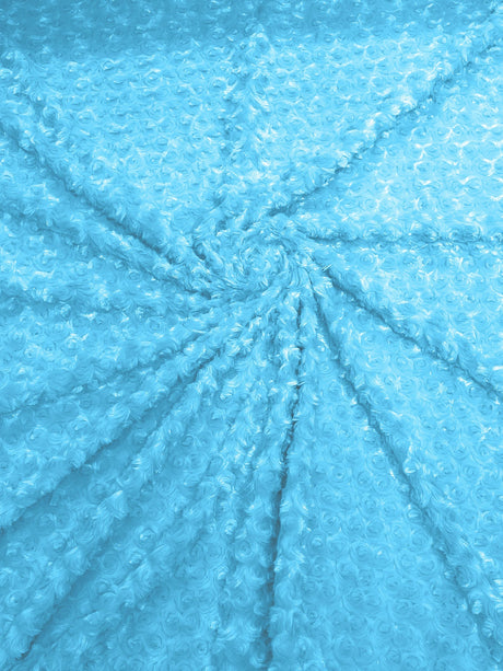 Minky Rosebud Minky Fabric - Raised Rosebud Texture, 58" Width (1 Yard)
