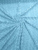Minky Rosebud Minky Fabric - Raised Rosebud Texture, 58" Width (1 Yard)