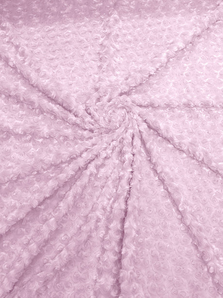Minky Rosebud Minky Fabric - Raised Rosebud Texture, 58" Width (1 Yard)