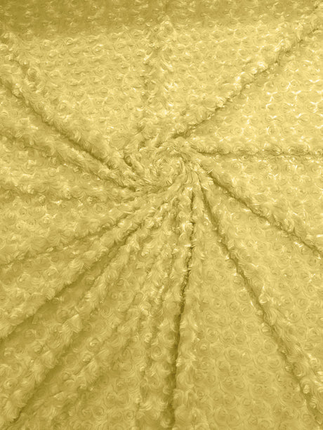 Minky Rosebud Minky Fabric - Raised Rosebud Texture, 58" Width (1 Yard)