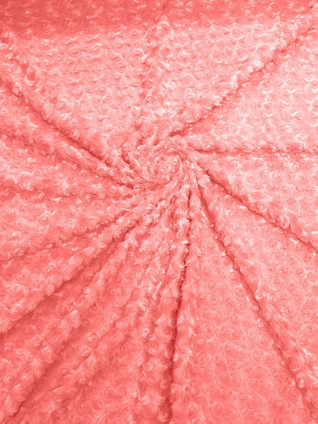 Minky Rosebud Minky Fabric - Raised Rosebud Texture, 58" Width (1 Yard)