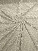 Minky Rosebud Minky Fabric - Raised Rosebud Texture, 58" Width (1 Yard)