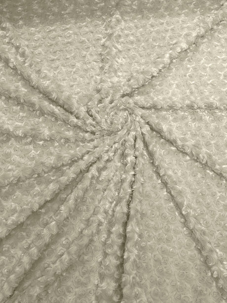 Minky Rosebud Minky Fabric - Raised Rosebud Texture, 58" Width (1 Yard)
