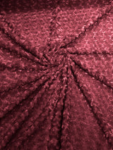 Minky Rosebud Minky Fabric - Raised Rosebud Texture, 58" Width (1 Yard)