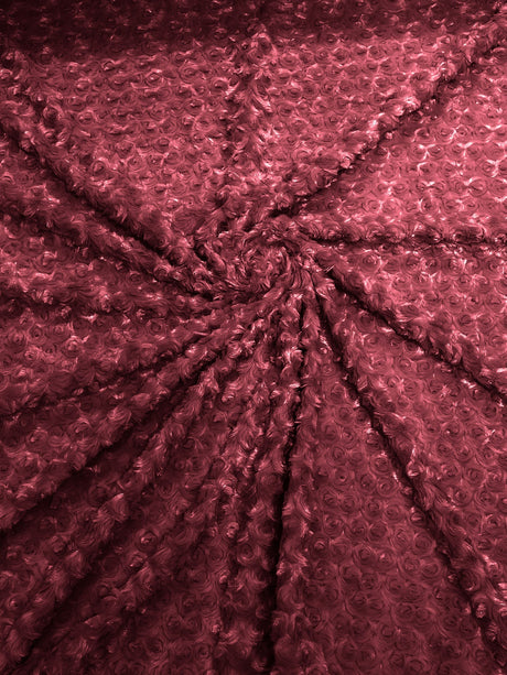Minky Rosebud Minky Fabric - Raised Rosebud Texture, 58" Width (1 Yard)
