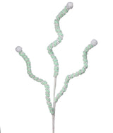 25” Mini Cottonball Peppermint Christmas Spray - Green/White