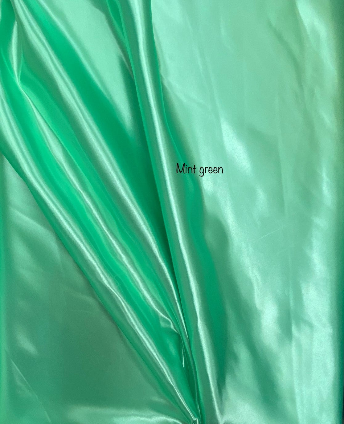 Mint Bridal Satin Polyester Fabric - Mint, Satin, 58"-60" Width