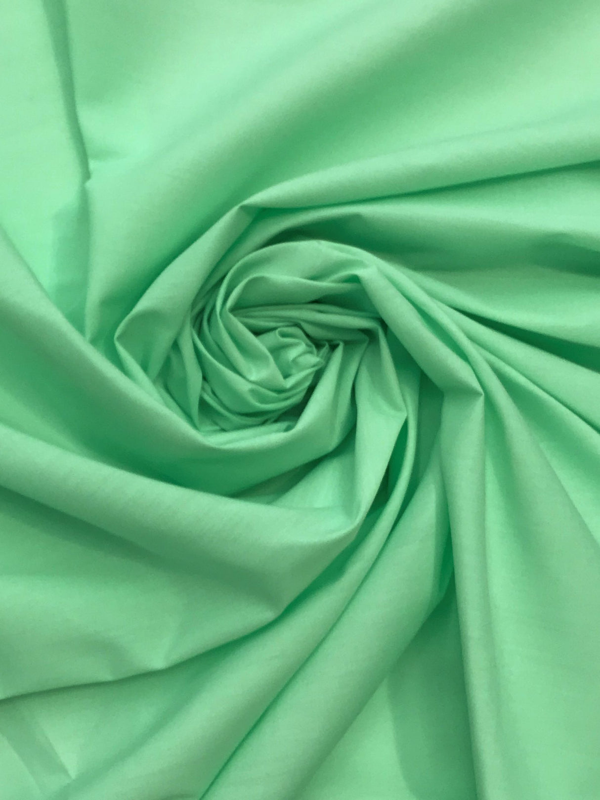 Mint Poly Cotton Fabric - Mint, 59/60" Width (1 Yard)