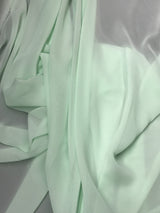 Mint Polyester Chiffon Fabric - Mint, Very Light Sheer, 59"-60" Width (1 Yard)